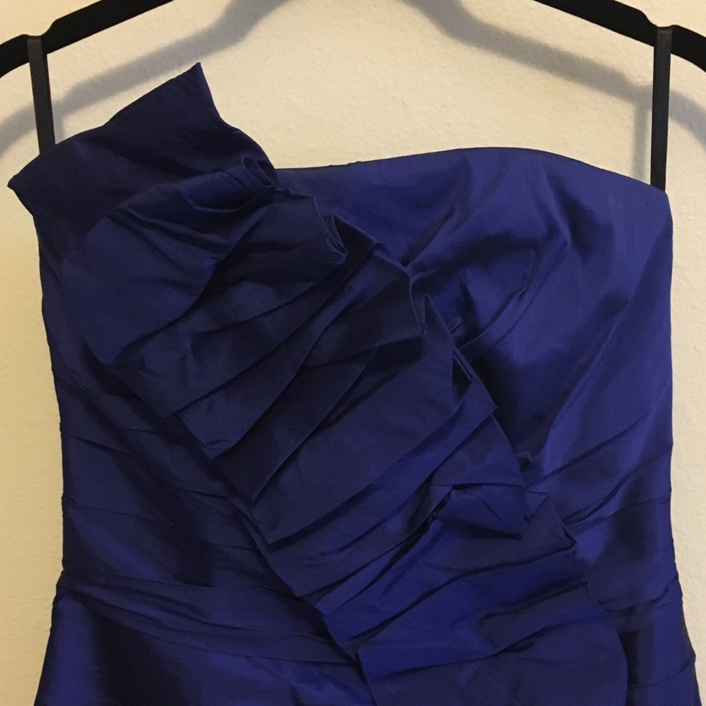 Blue Ruffle Mini Dress  - Picture 2 of 5